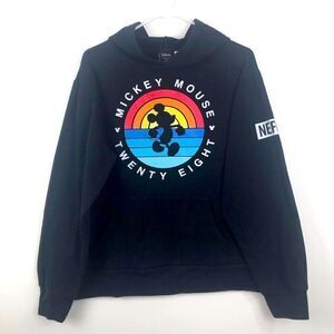 Disney Collection by Neff. Mickey Mouse Rainbow Graphic Black Hoodie